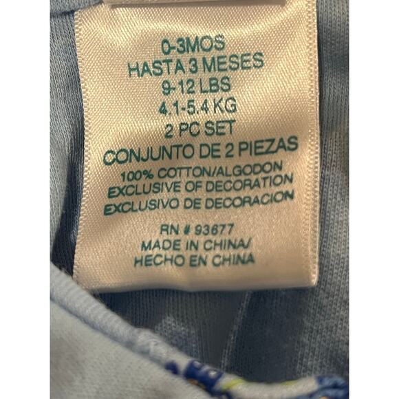 Baby Okie Dokie Knit Embroidered Jumper Sleeper One piece Snaps 0-3 Months - Picture 10 of 10